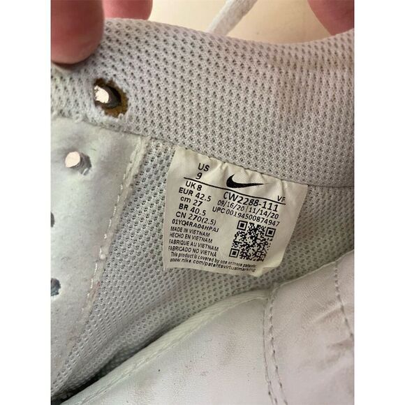 Nike Air Force 1 Low '07 White Sneakers Unisex Size 9 Athletic Shoes - Picture 3 of 8